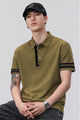 Turbo Contrast Placket Men's Polo T-Shirt In Coffee