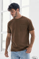 Mens Confection Monogram Round Neck T-Shirt In Coffee