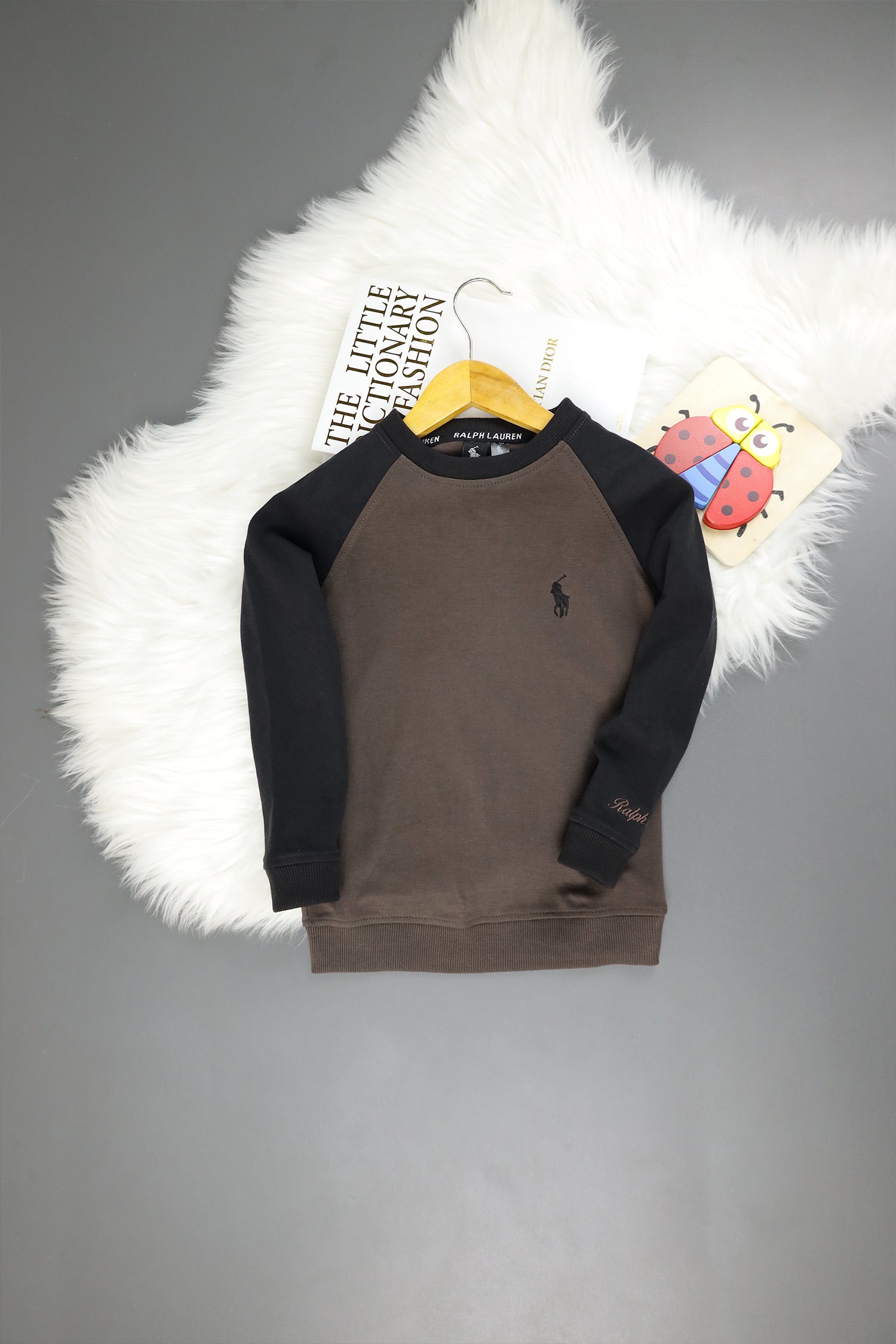 Plo Blocked Cotton Jumper Round Neck Unisex Kids SweatShirt