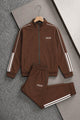 Adds Tipped Stripes Track Zipper Men's Co-Ord Set
