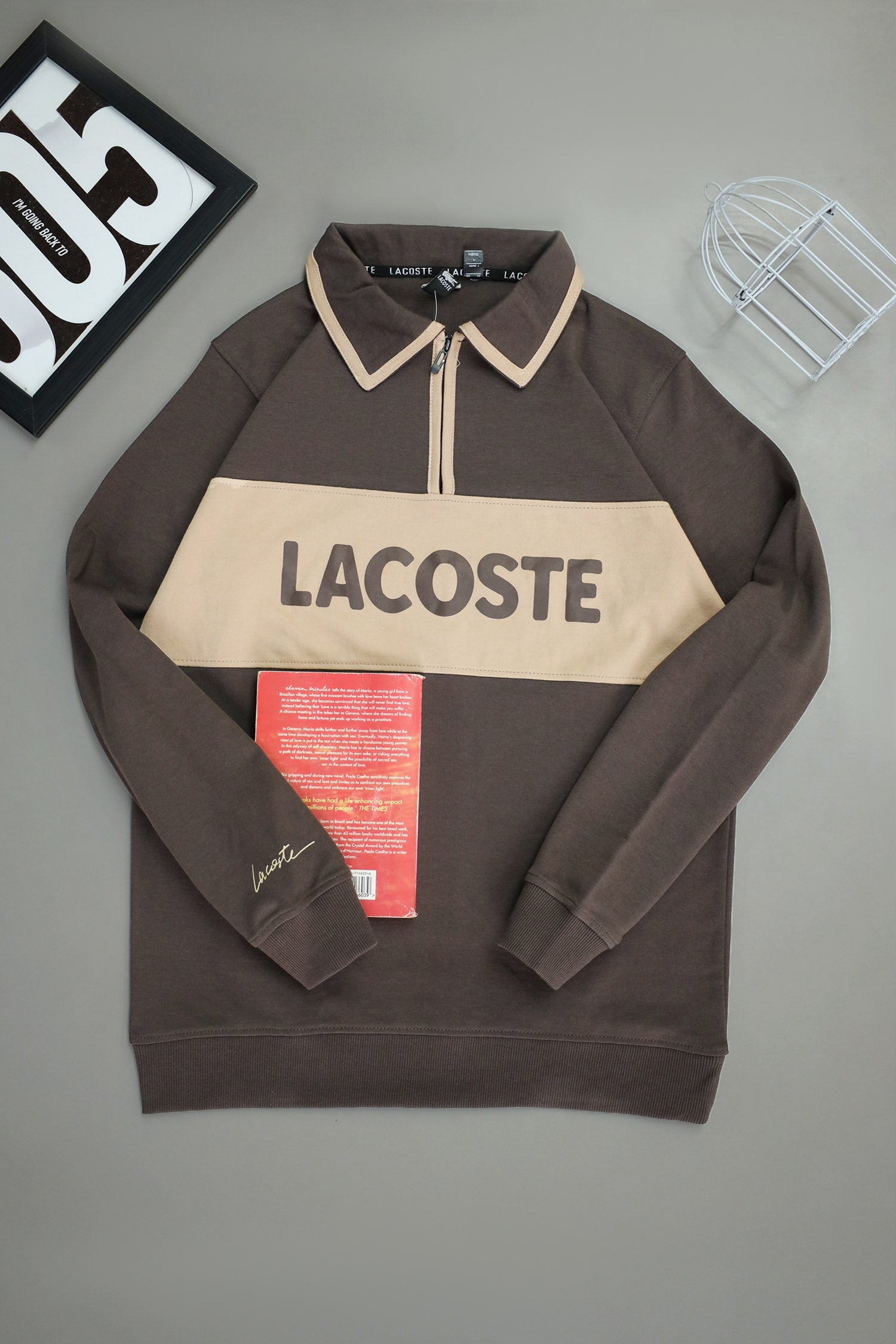 Lcste Color-Block Panel Imported Men's Sweatshirt