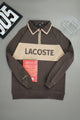 Lcste Color-Block Panel Imported Men's Sweatshirt In Coffee