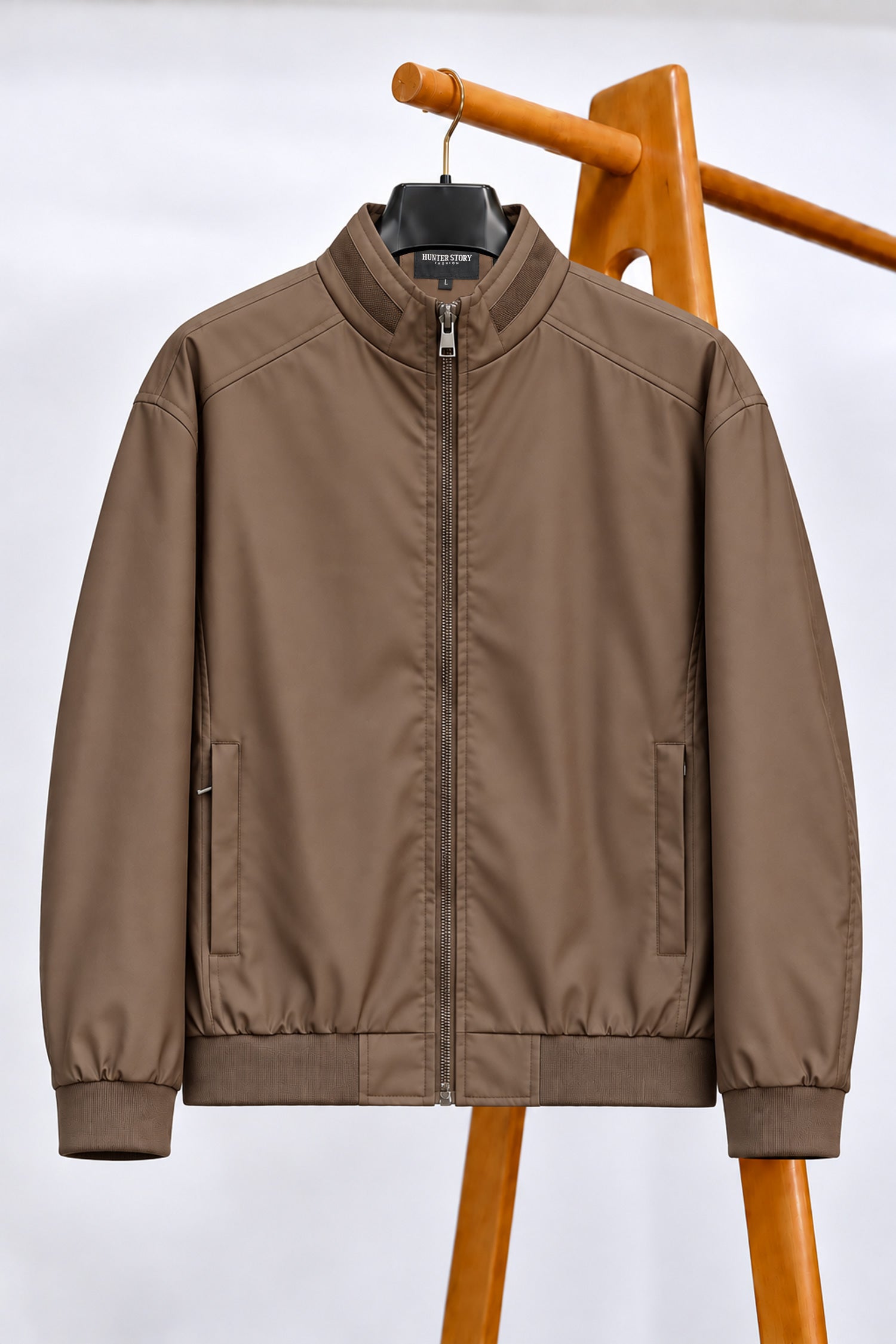 Turbo Transitional Fall Imported Leather Jacket In Coffee