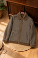 Turbo Sherpa Lined Imported Men's Suede Jacket In Coffee