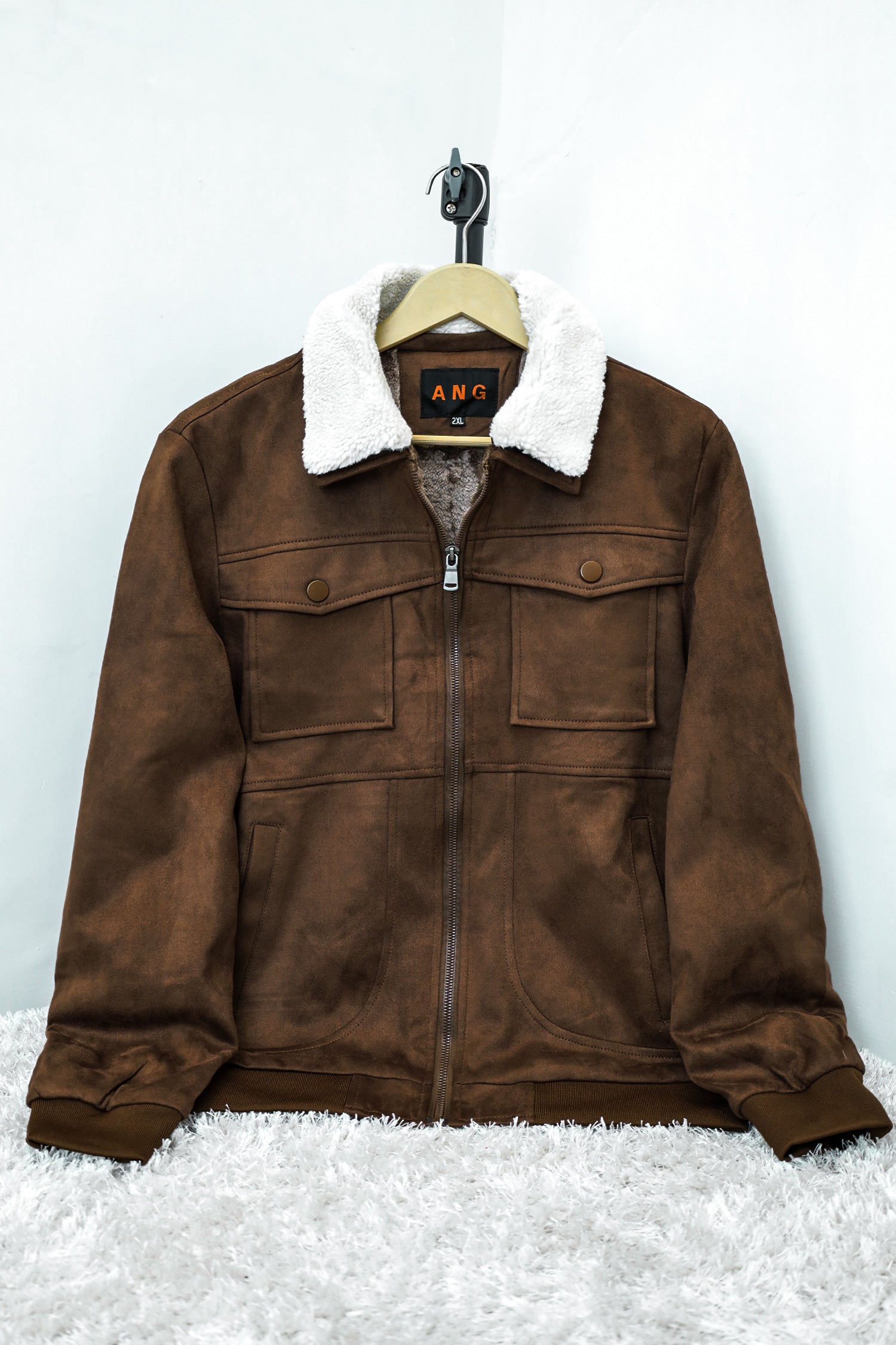 Sugar & Spice Trendy Zipper Men's Suede Jacket