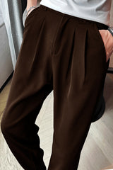 Safari Style Men's Carrot Fit Cotton Pant In Coffee