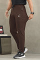 Gym Shrk Fitness Active Pro Men's Imp Dry-fit Trouser In Coffee