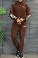Adds Tipped Stripes Track Zipper Men's Co-Ord Set