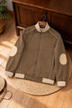 Turbo Classic Tactical Puller Imported Men's Suede Jacket In Coffee