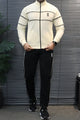On Club Executive Sport Zipper Men's Co-Ord Set In Creem & Black