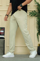 Dlce&Gabna Breathable Straight Fit Imported Slim-Fit Trouser In Cream