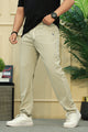 Gcci Casual Lightweight Imported Slim-Fit Trouser In Cream