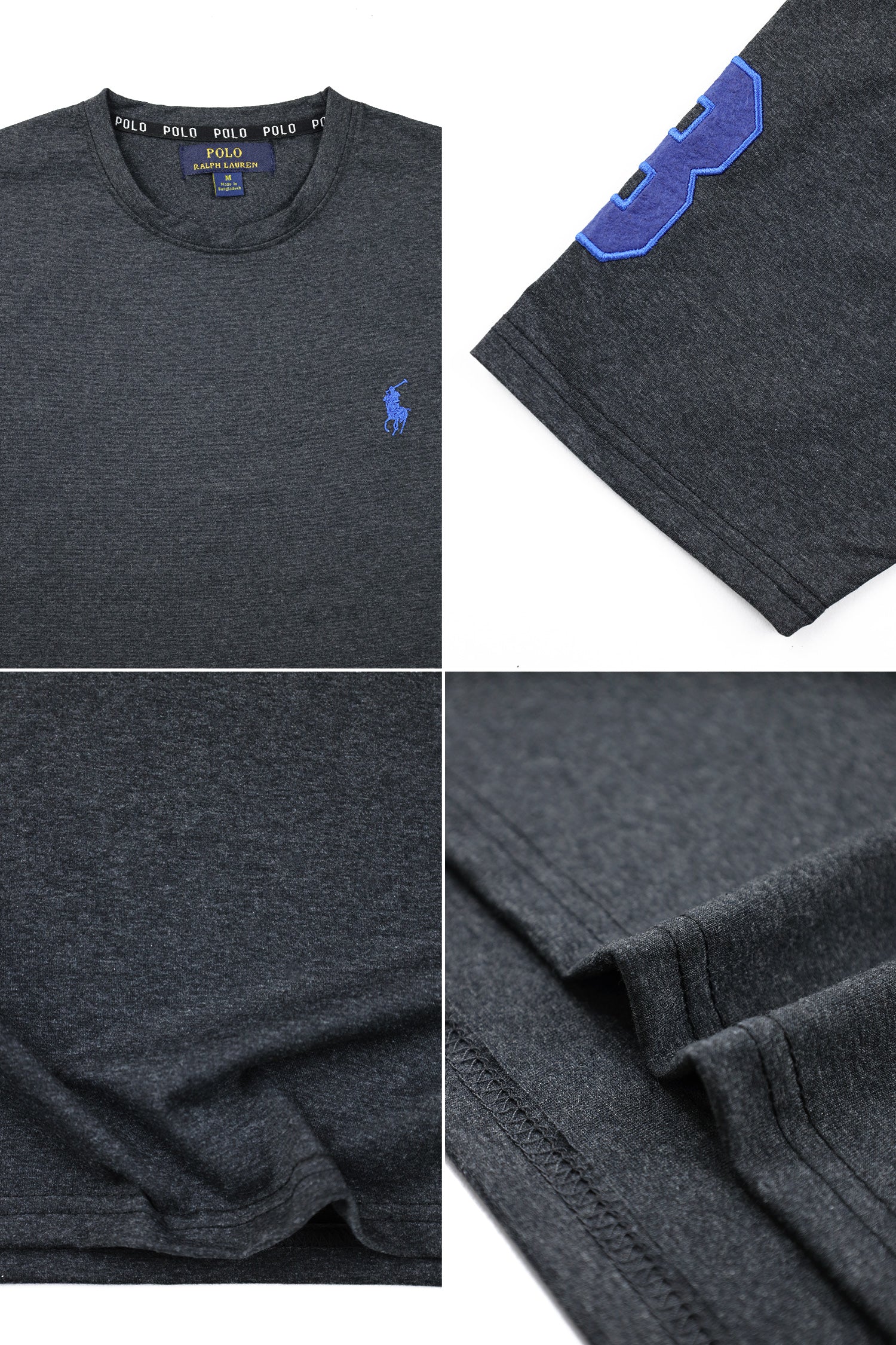 Rph Luren Premium Classic Fit Crewneck Polo T-Shirt