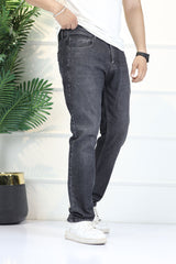 Turbo 'Weathered' Comfort Slim Fit Jeans In Charcoal Grey
