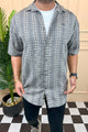 Turbo Cubin Textured Striped Casual Shirt