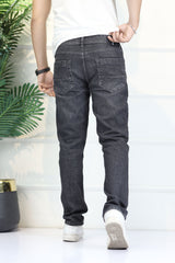 Turbo 'Weathered' Comfort Slim Fit Jeans In Charcoal Grey