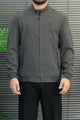 Turbo Mock Neck Style Imp Men's Wool Jacket In Charcoal Grey