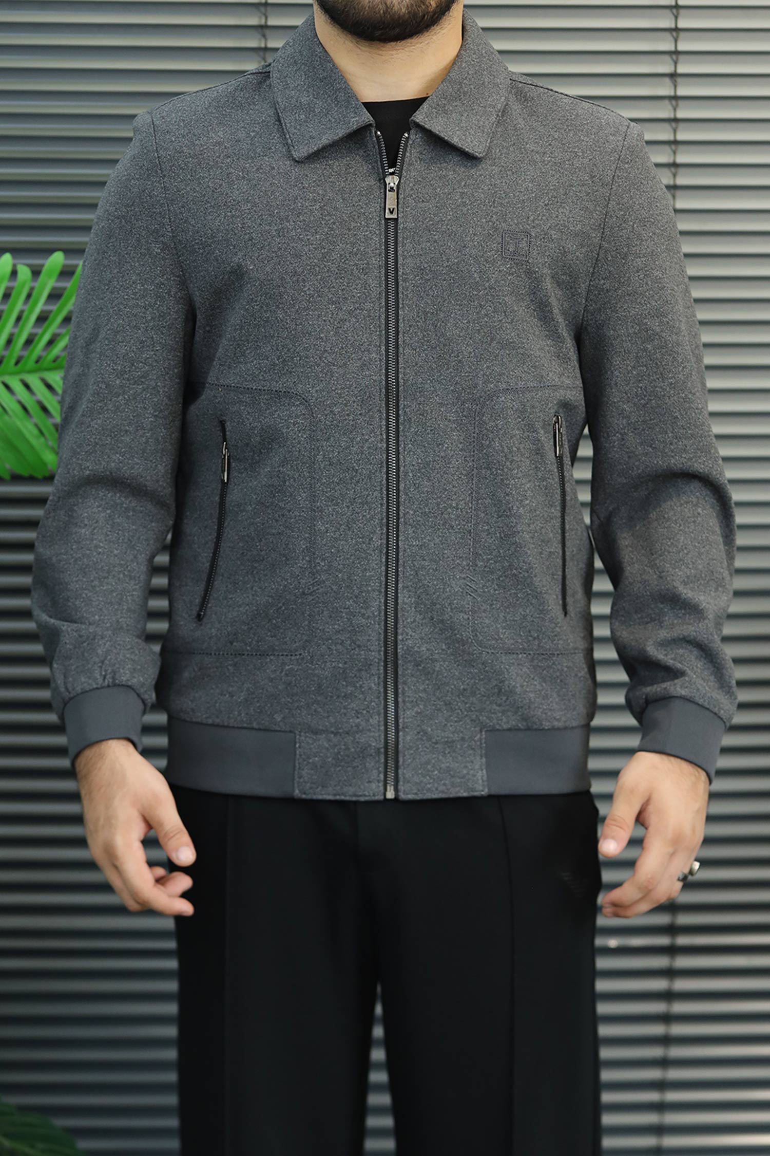 Turbo Heritage-Avant Grade Imp Men's Wool Jacket In Charocal Grey