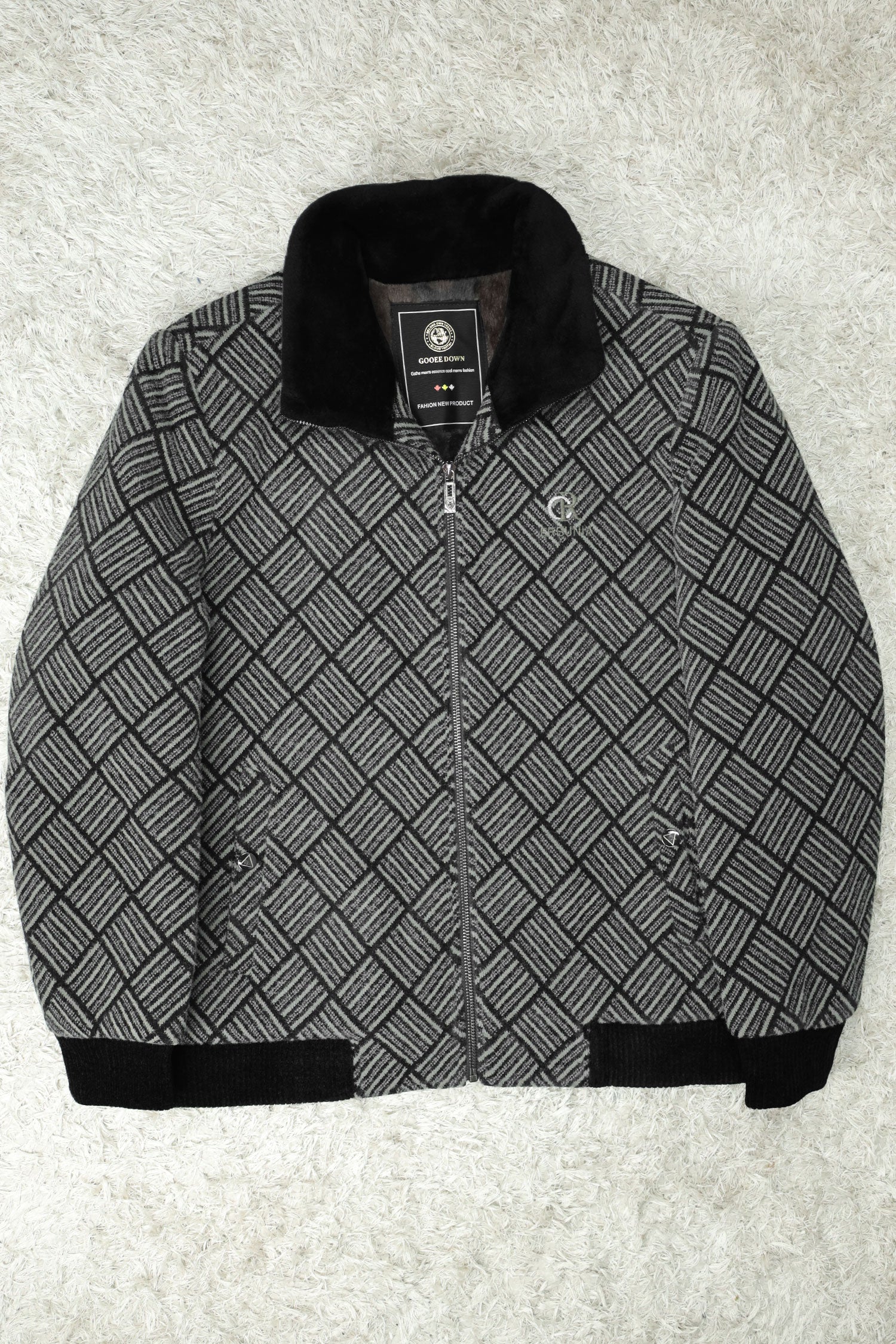 All Over Pattern Imported Men's Woolen Jacket