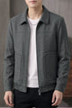 Turbo Zip-Through Trucker Imp Men's Wool Jacket In Charcoal Grey