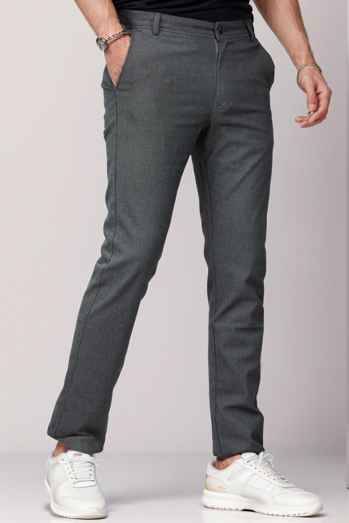 Self Texture Men's Slim fit Cotton Pant