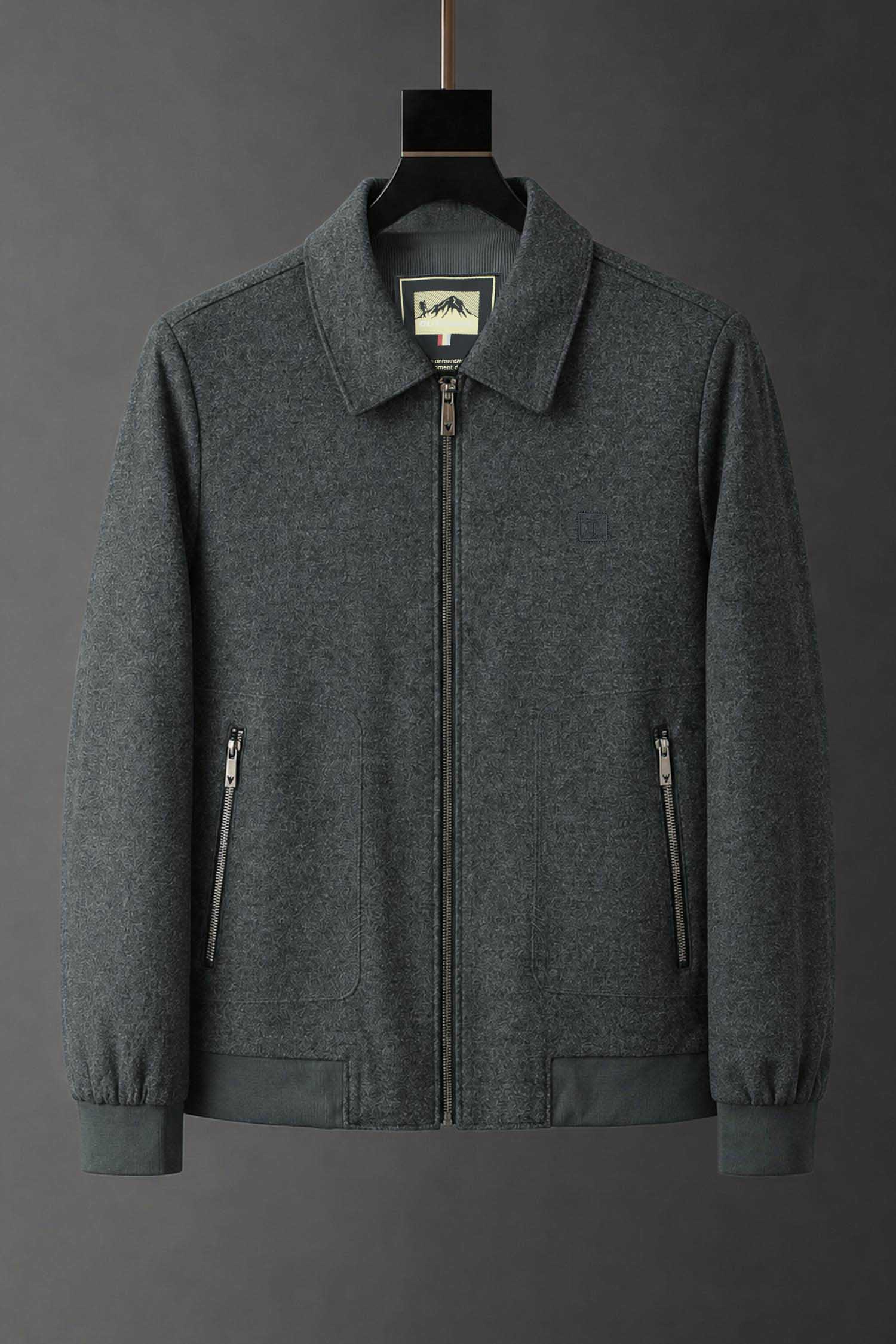 Turbo Heritage-Avant Grade Imp Men's Wool Jacket In Charocal Grey