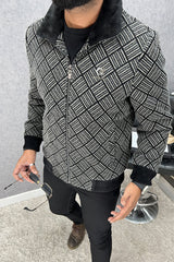 All Over Pattern Imported Men's Woolen Jacket