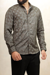 Turbo Splash Printed Long Sleeve Cotton Casual Shirt