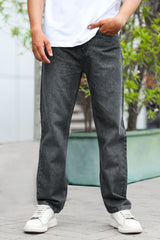 Loose Fit Turbo Jeans in Charcoal Grey