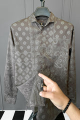 Turbo Splash Printed Long Sleeve Cotton Casual Shirt