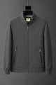 Turbo Mock Neck Style Imp Men's Wool Jacket In Charcoal Grey