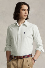 Polo Rph Lren Stripe Poplin Cotton Casual Shirt In Creem