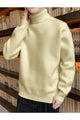 Thermal Winter Turtleneck Pullover High Neck In Cream
