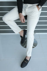 Elegant Self Texture Knitted Cotton Ankle fit Pant