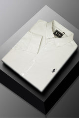Polo Rph Lren Stripe Poplin Cotton Casual Shirt In Creem