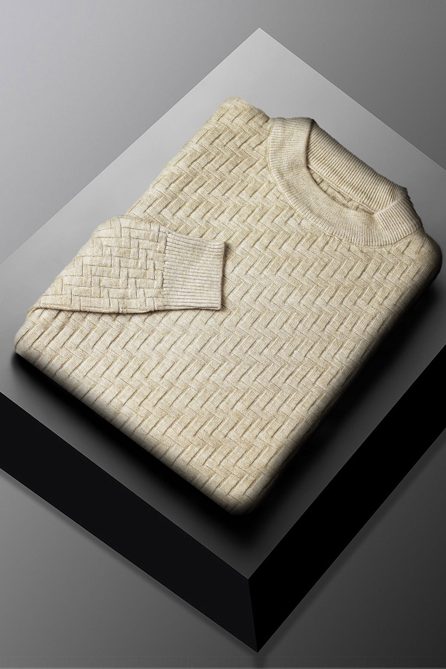 Madmext Patterened Crew-Neck Imported Men's Sweater