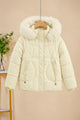 Women Quilted Detachable Arm & Hood Imported Puffer Jacket