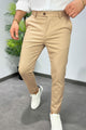 Super Elastic Slim Cotton Pant in Cream