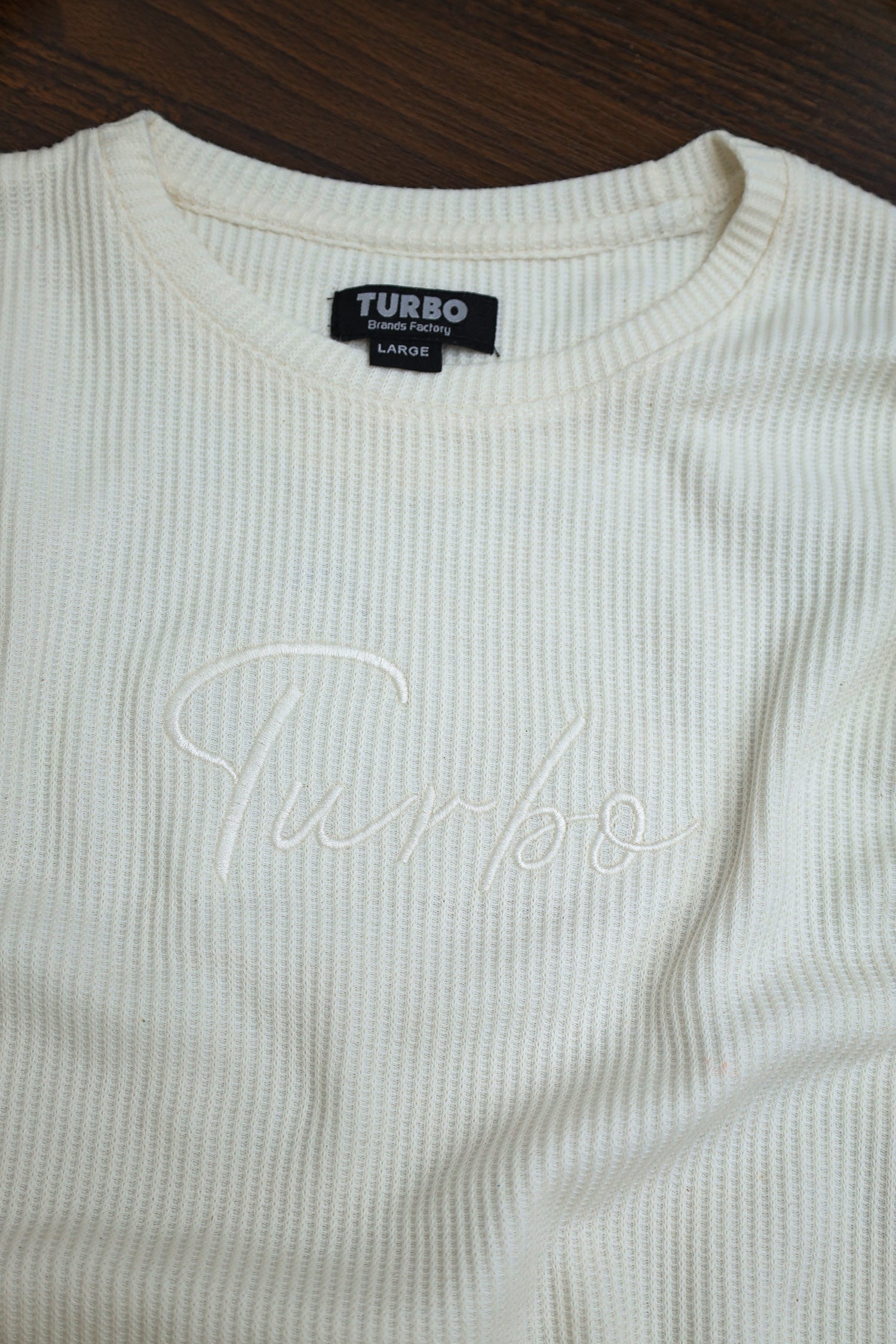 Turbo Signature Logo Round Neck Thermal Cotton Men's Sweatshirt