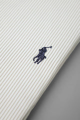 Polo Rph Lren Stripe Poplin Cotton Casual Shirt In Creem