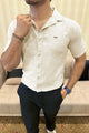 Turbo Artistic Touch Comfort Casual Shirt In Cream