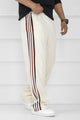 Turbo Classy Stripe Elegant Men's Trouser In Cream