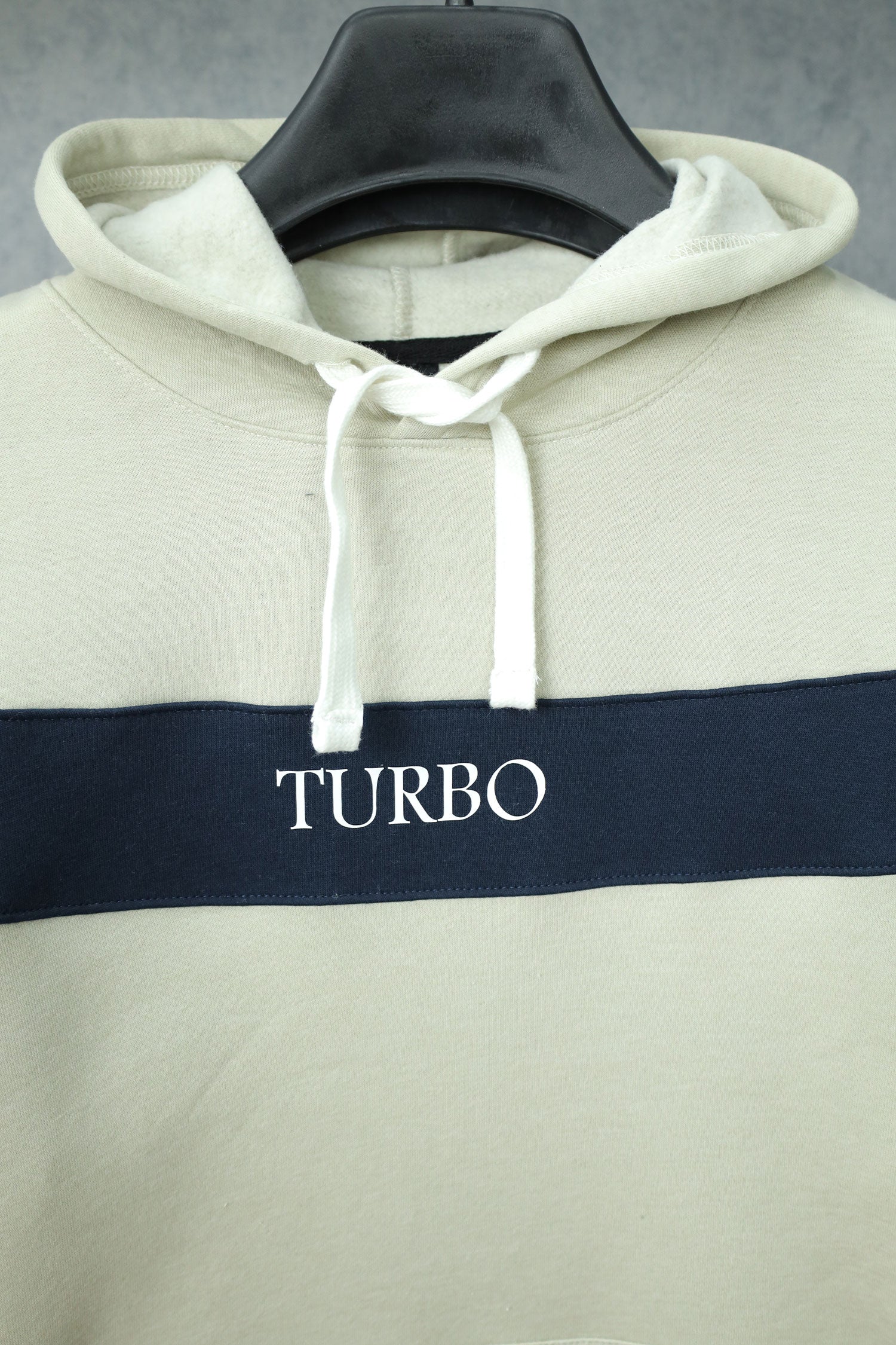 Turbo Panel Typography Fleece Hoodie