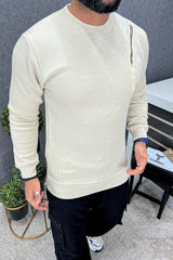 Zip Style Side Round Neck Imported Men's Sweatshirt