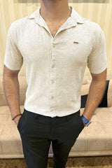 Turbo Artistic Touch Comfort Casual Shirt In Cream