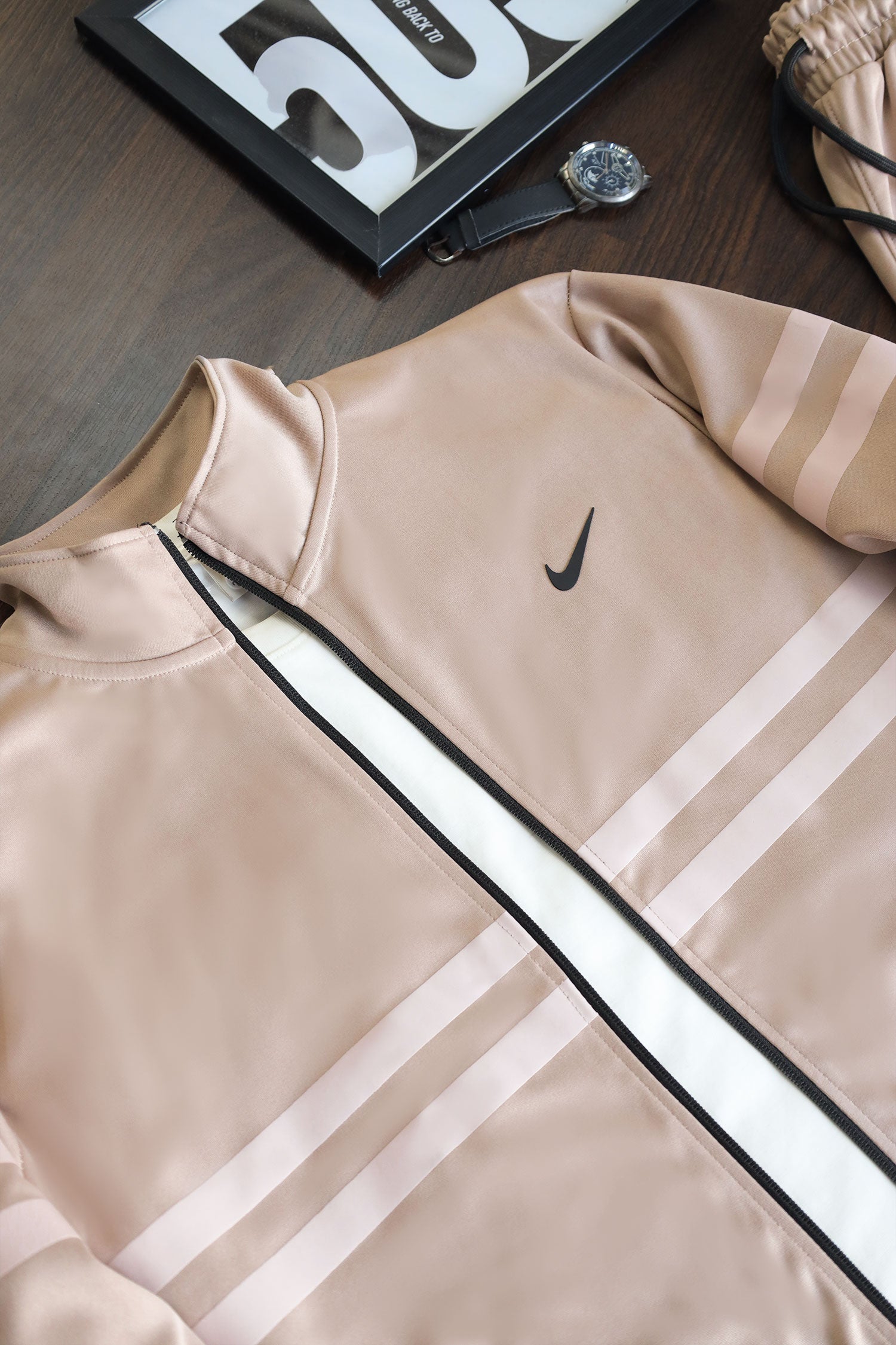 Nke Dual Line Signature Full Zipper Tracksuit