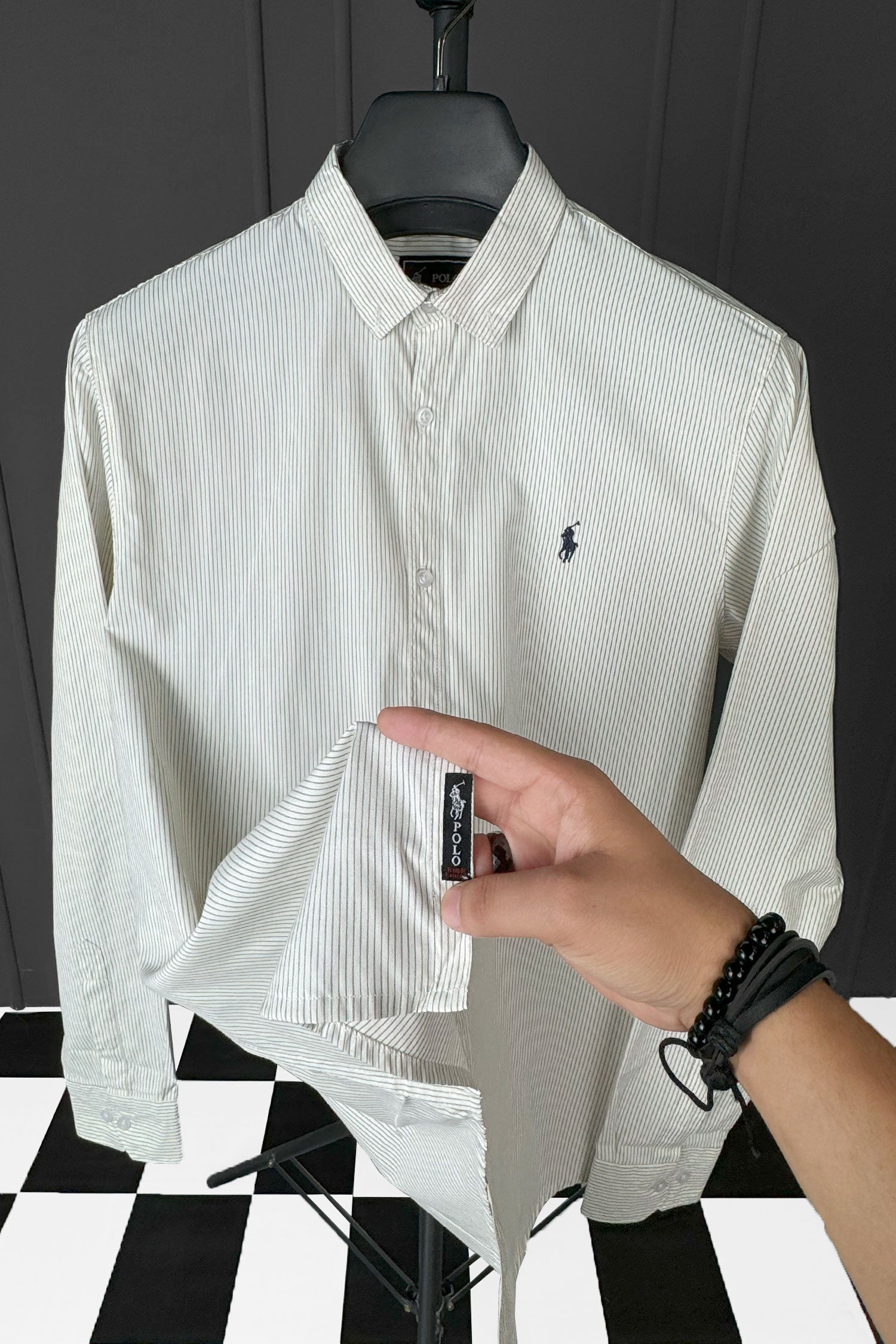 Polo Rph Lren Stripe Poplin Cotton Casual Shirt