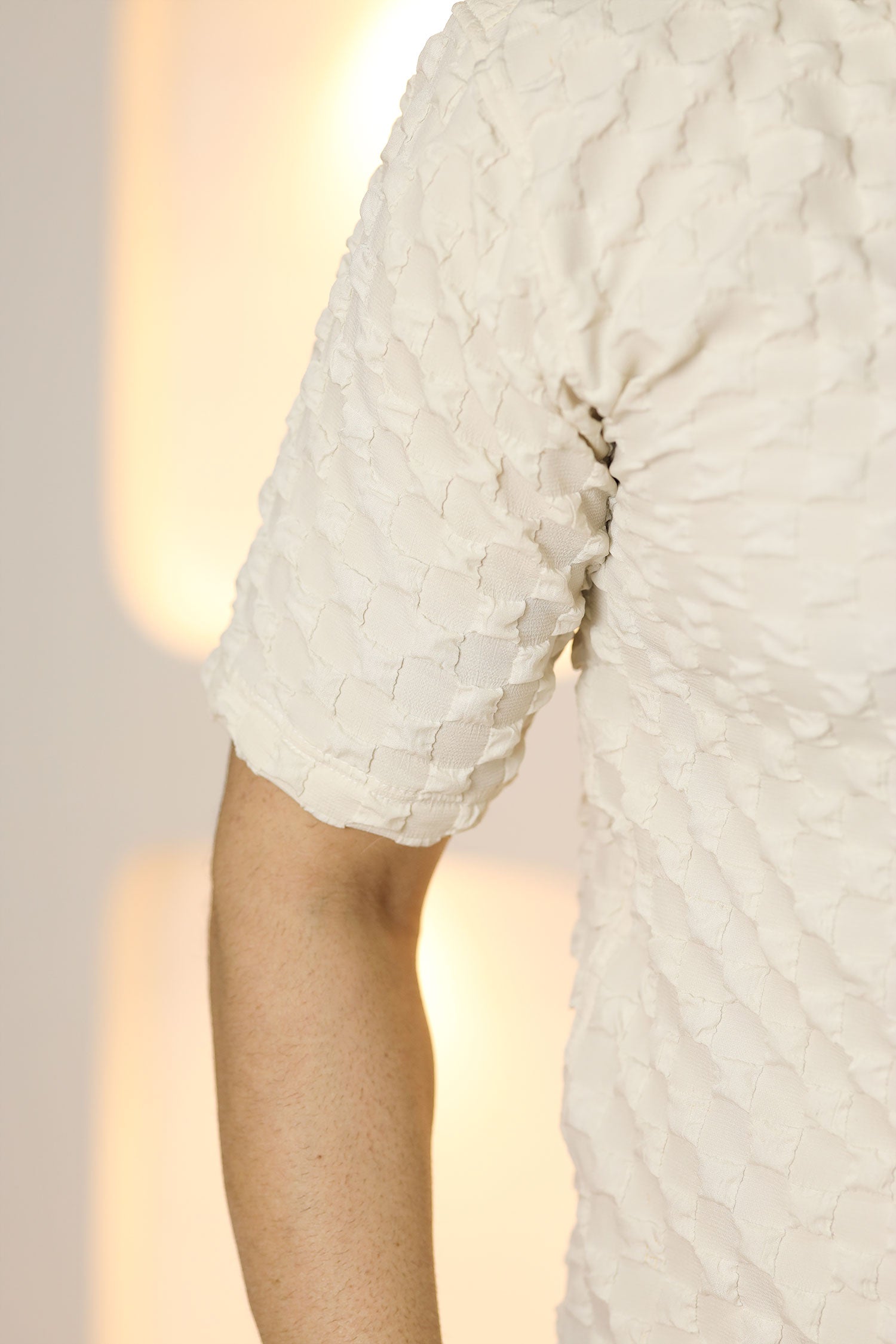 Turbo Puff Structured Pattern Casual Shirt