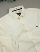 Turbo Billy Textured Knit Long Sleeve Cotton Casual Shirt In Creem