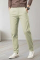 Turbo Urban Era Executive Slim Fit Cotton Pant In Creem